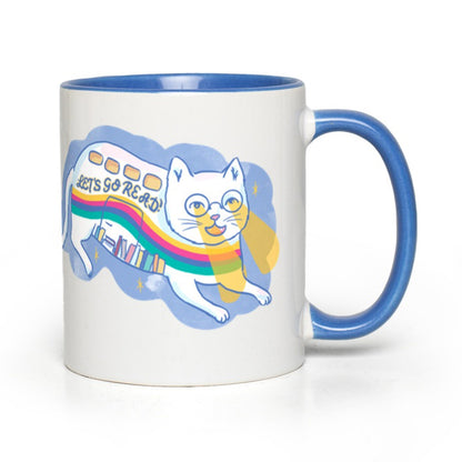 Cat Book Bus 11oz Ceramic Accent Mug