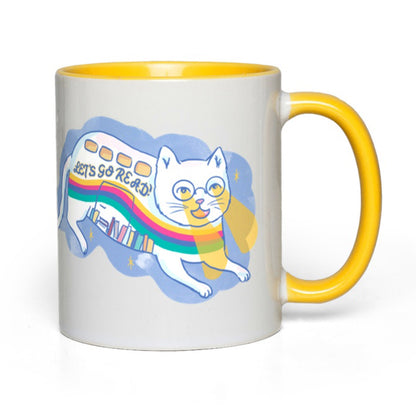 Cat Book Bus 11oz Ceramic Accent Mug
