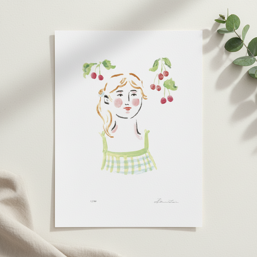 Cherries – 9x12 Giclée Print, Limited Edition of 20