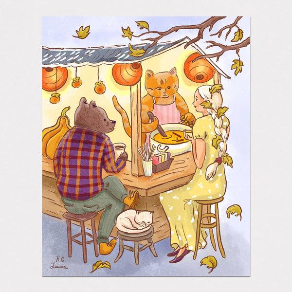 Cider Stall Paper Print 8x10