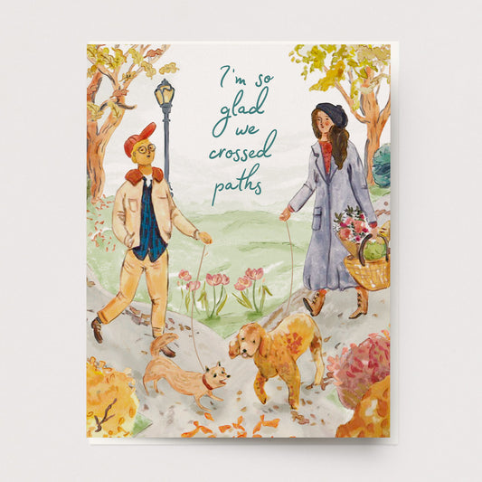 Crossing Paths Greeting Card