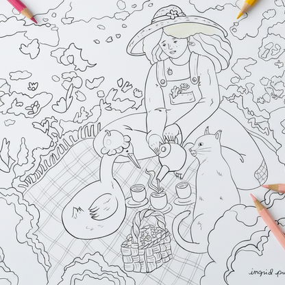 Dream Meadow Digital Coloring Page Download