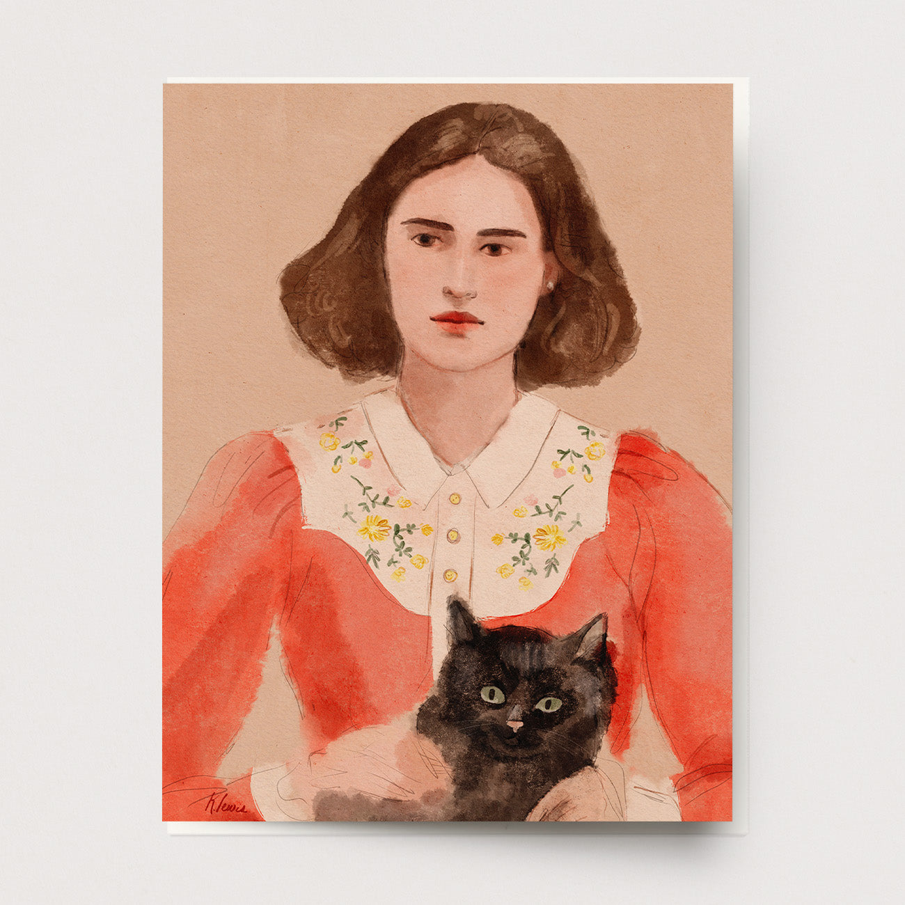 Estella And Whisper Greeting Card