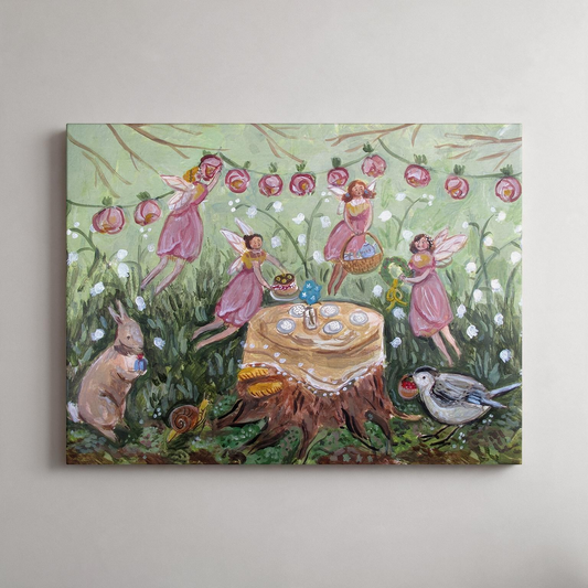 Fairy Tea Canvas Art Print