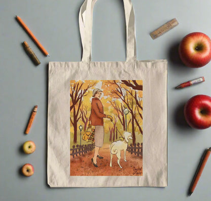 Fall in the Park Canvas Tote