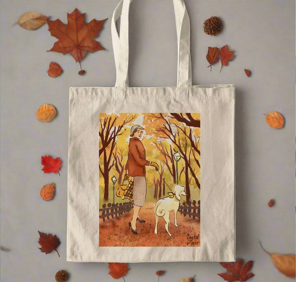 Fall in the Park Canvas Tote