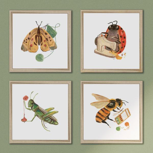 Fiber Arts Bugs Print Bundle - 25% Savings