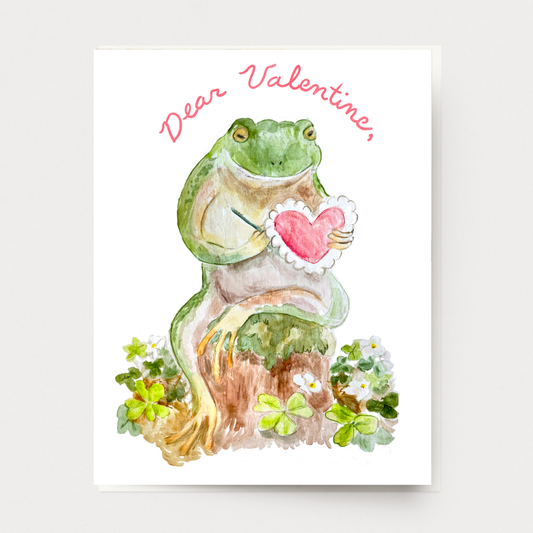 Frog Valentine Greeting Card