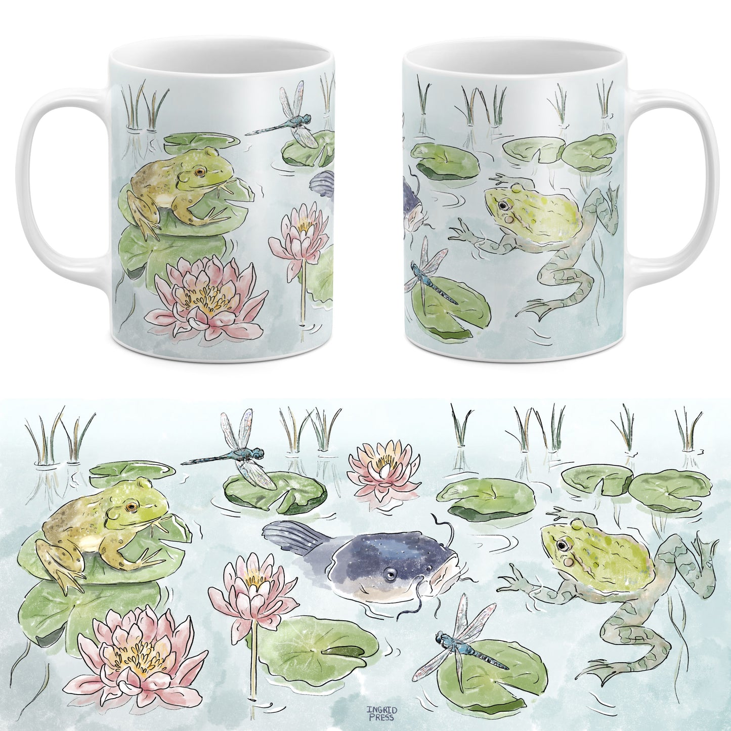 Frog Pond 11oz White Ceramic Mug