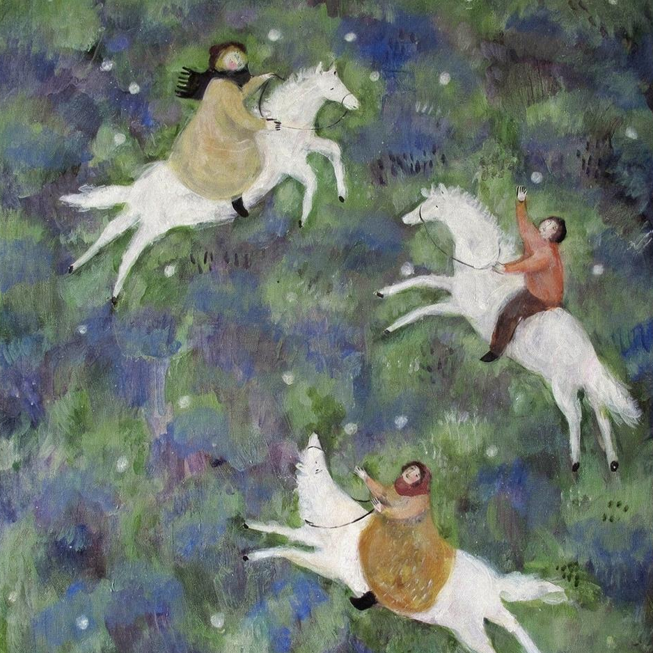 Gallop in Lavender Canvas Art Print