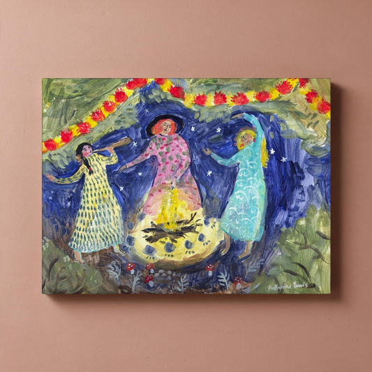 Goddess Bonfire Canvas Art Print