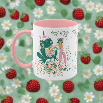 Frog Picnic 11oz Accent Mug