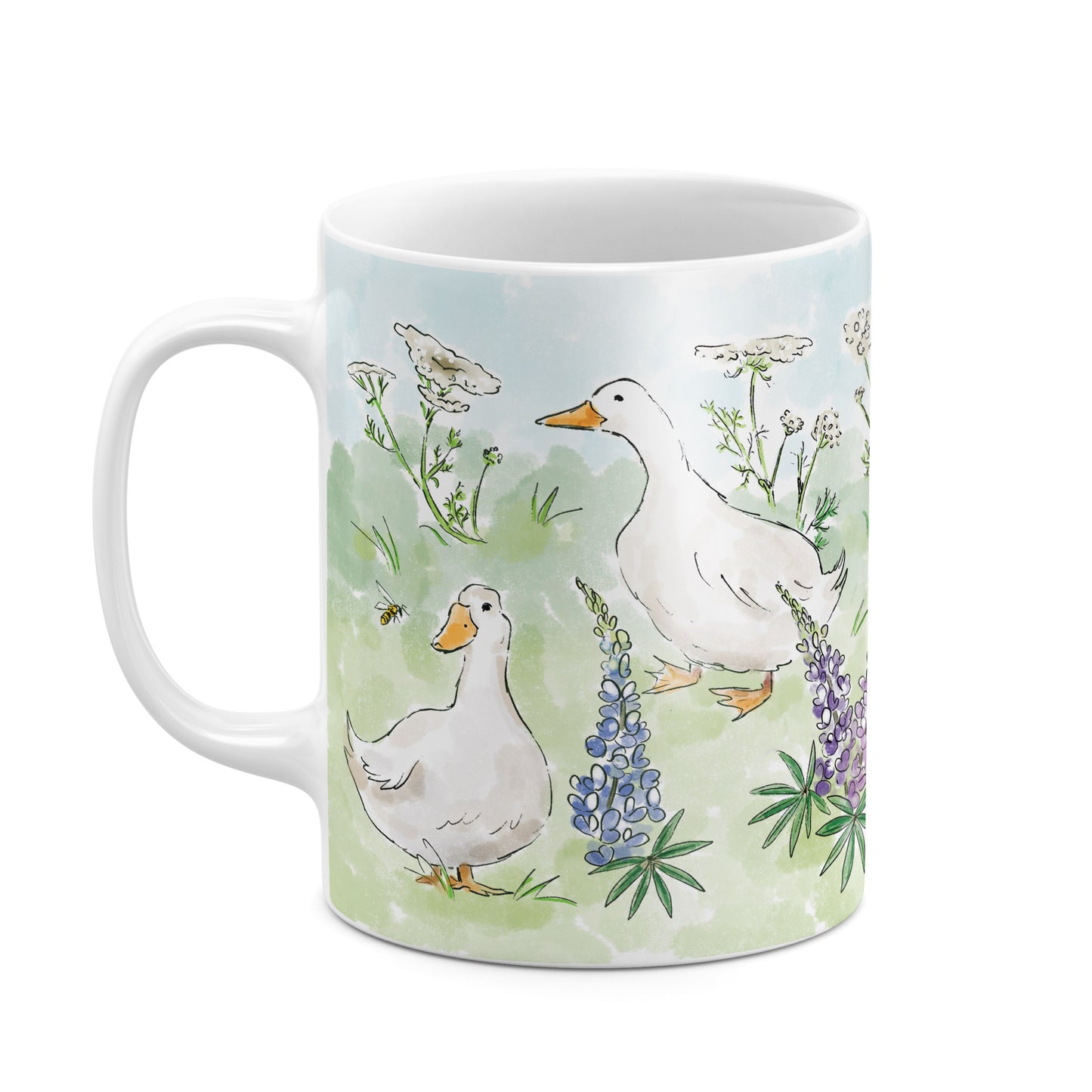 Meadow Friends 11oz White Ceramic Mug