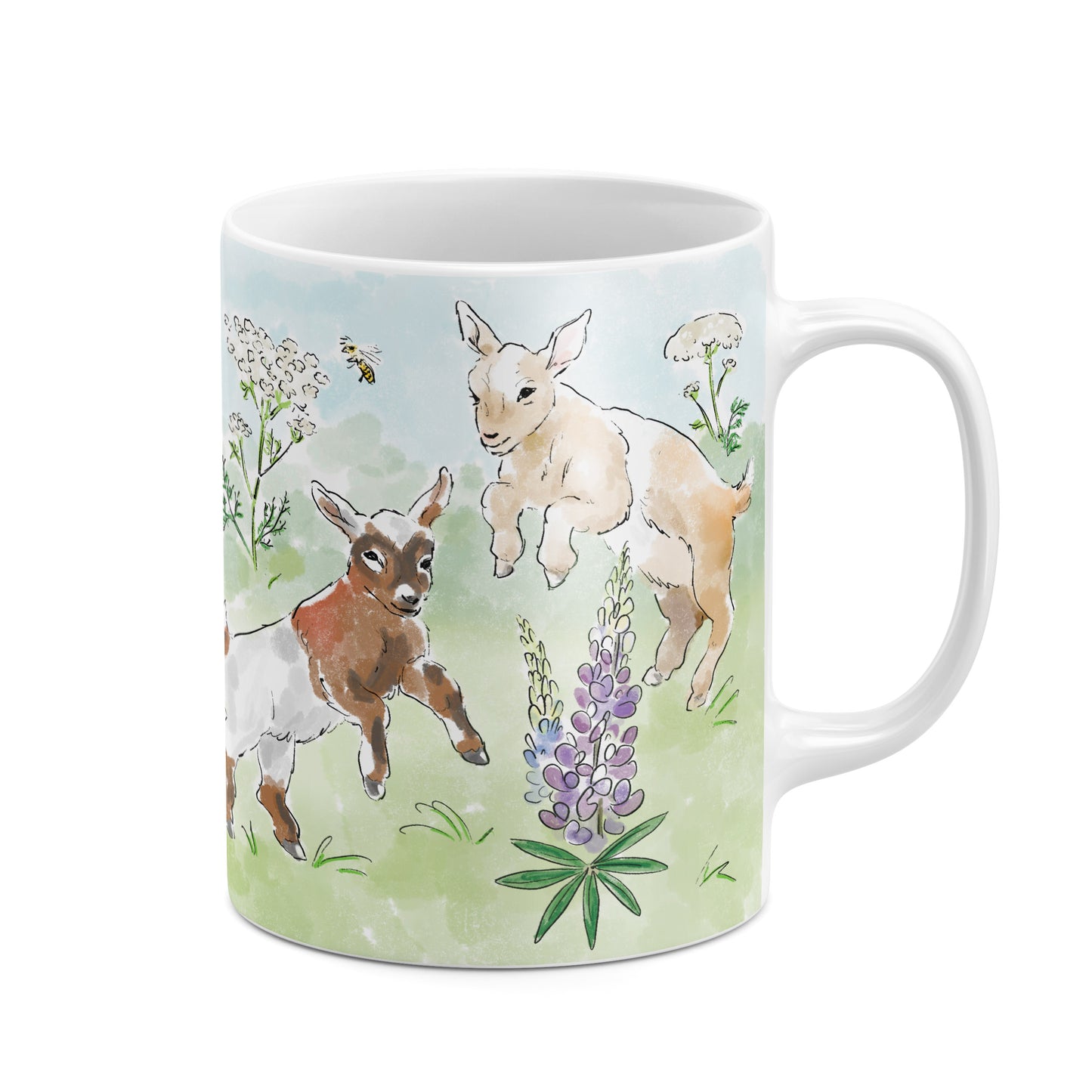 Meadow Friends 11oz White Ceramic Mug