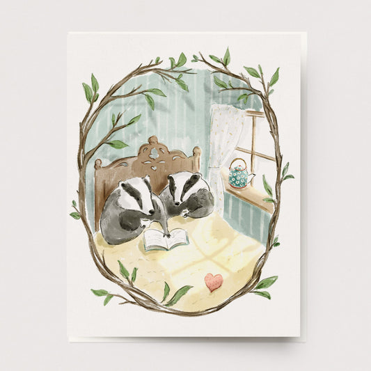Morning Coffee Badgers Card L-131