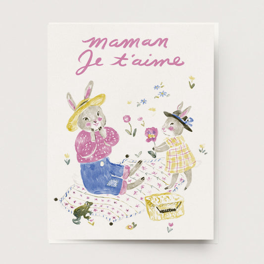 Mother's Day Rabbit Picnic Card