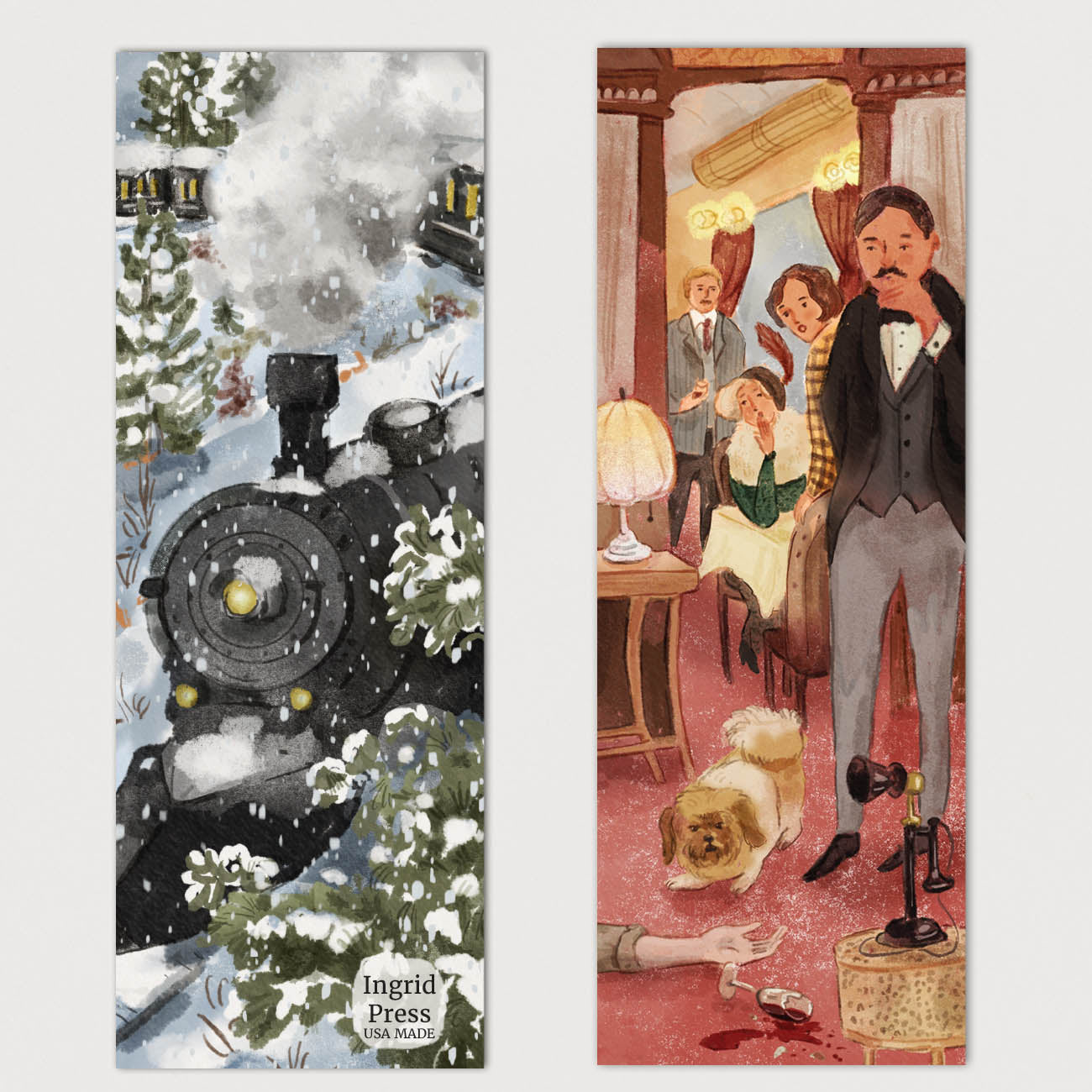 Murder on the Train Double-Sided Bookmark 16 Set