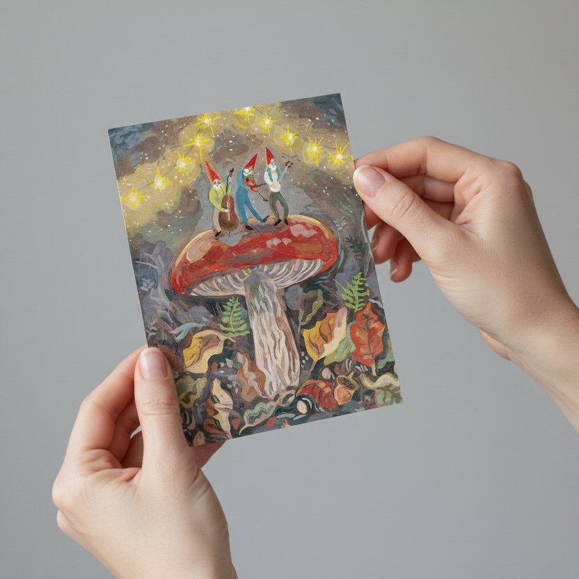 Mushroom Band Pack of 10 Greeting Cards