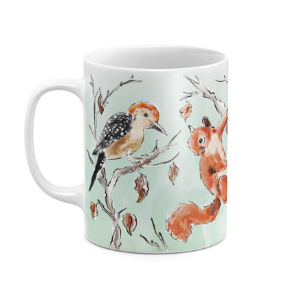 Oak Tree 11oz White Ceramic Mug