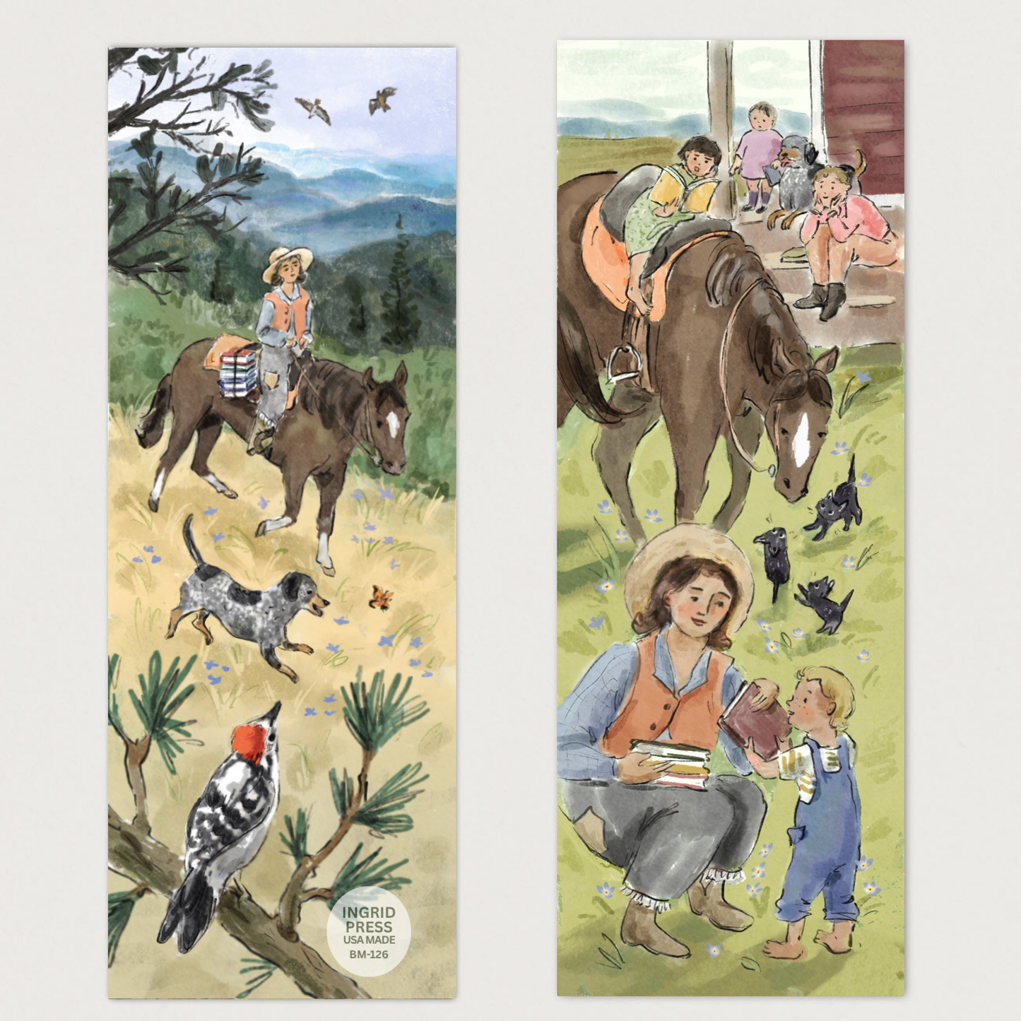 Packhorse Library Double-Sided Bookmark 16 Set