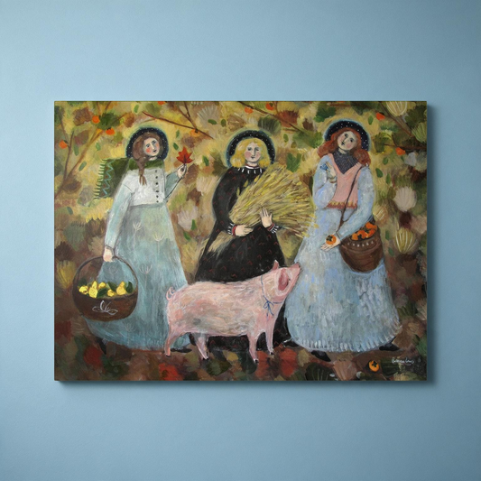 Persimmon Promenade Canvas Art Print