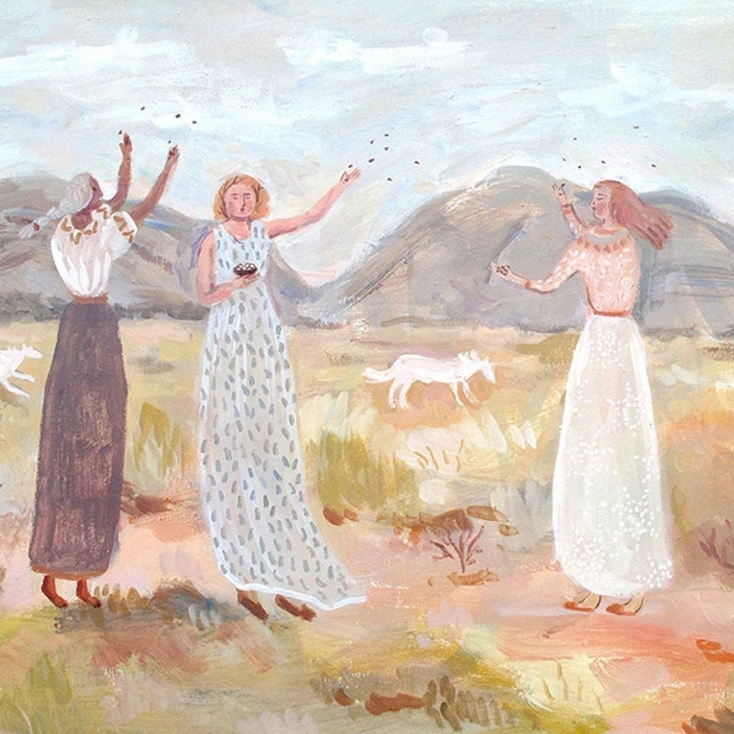 Planting the Desert Canvas Art Print