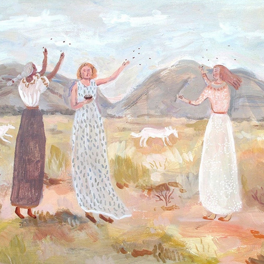 Planting the Desert Canvas Art Print