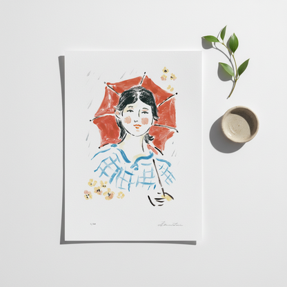 Rain – 9x12 Giclée Print, Limited Edition of 20