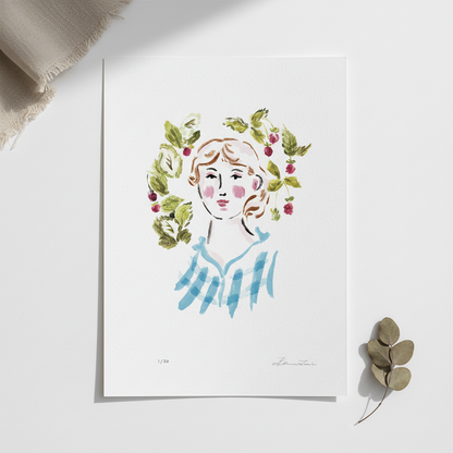 Raspberries – 9x12 Giclée Print, Limited Edition of 20
