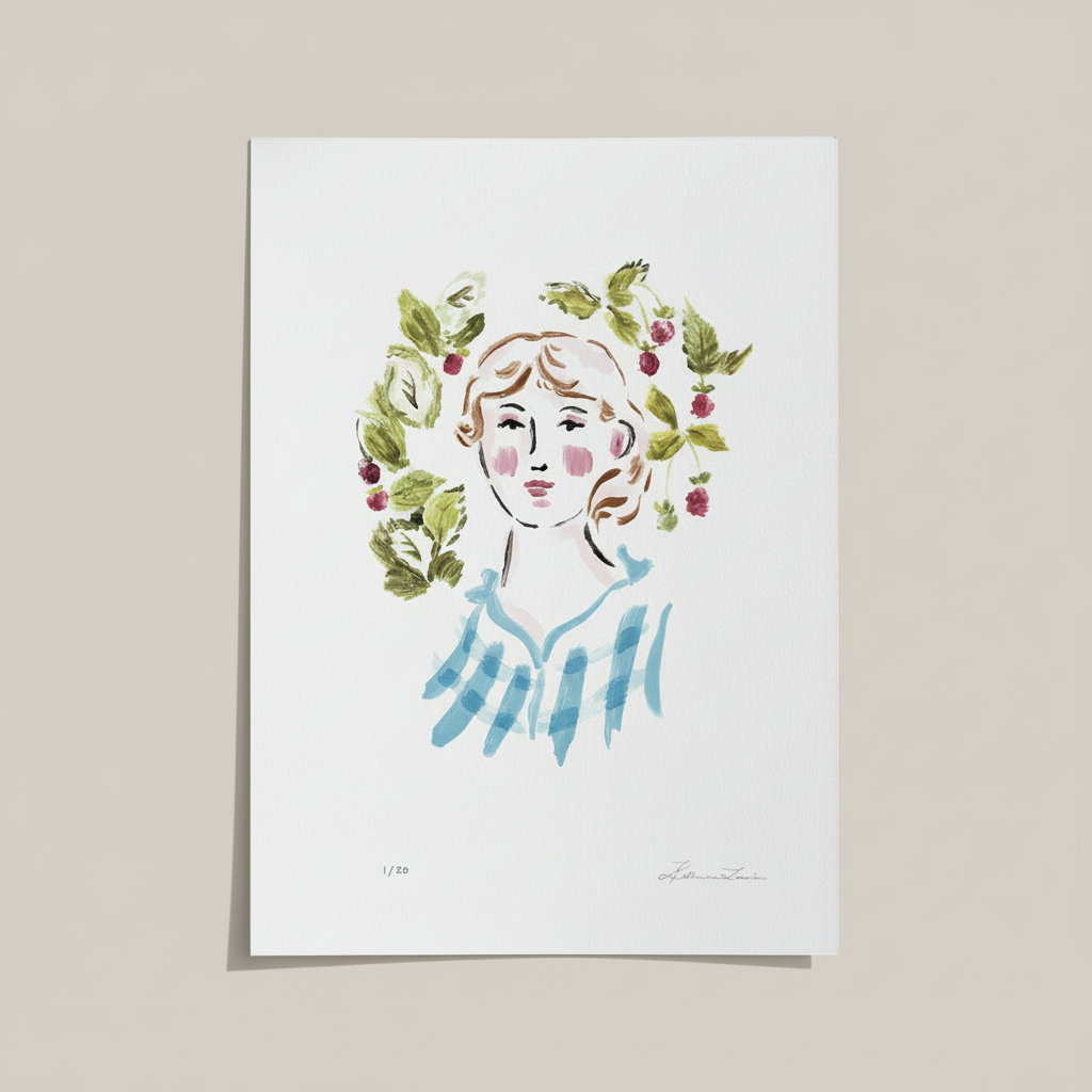 Raspberries – 9x12 Giclée Print, Limited Edition of 20