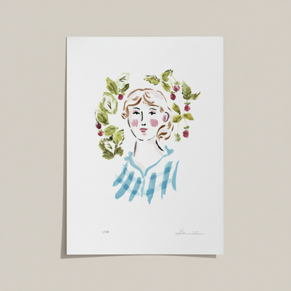 Raspberries – 9x12 Giclée Print, Limited Edition of 20