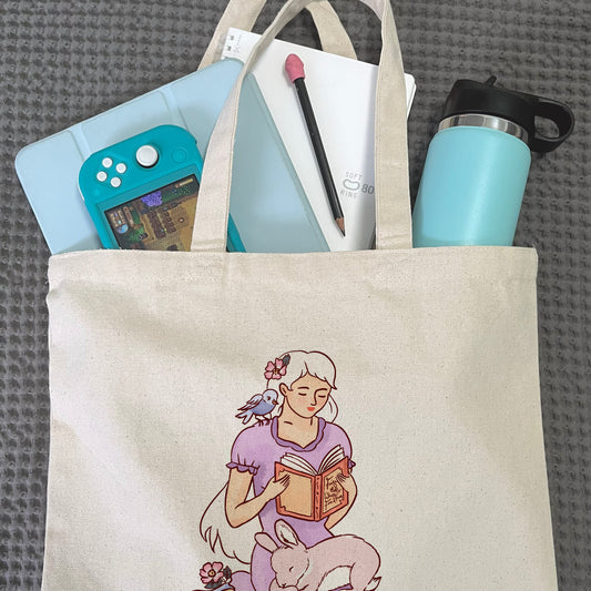 Lavender Story Cotton Tote
