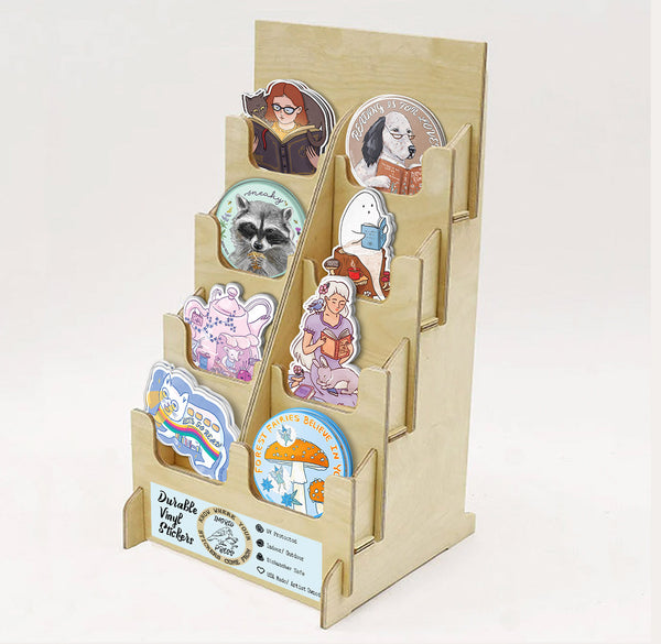 Die-cut Sticker Display (8 Pocket) DISPLAY-STICK-8