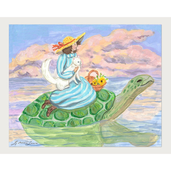 Turtle Adventure Paper Print 8x10