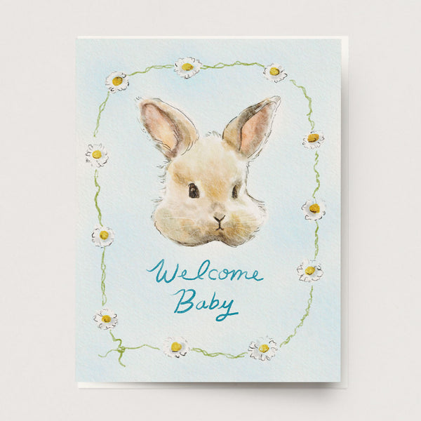 Welcome Baby Bunny Card B-107