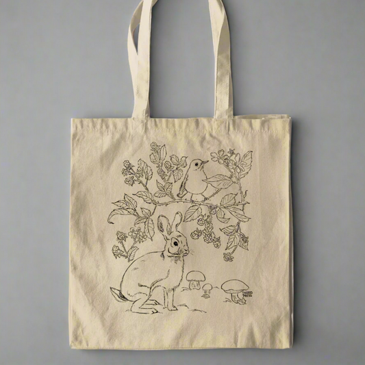 Berry Bramble Cotton Tote