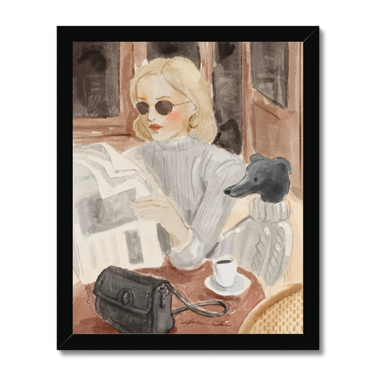Greyhound Cafe Framed & Mounted Print