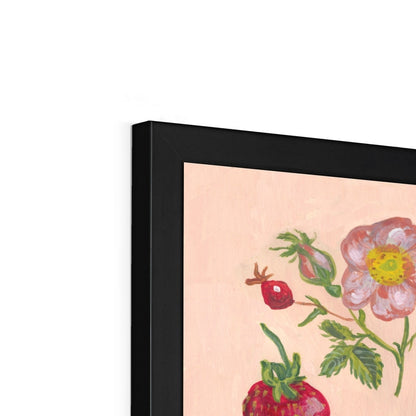 Cat Garden Framed Illustration Print