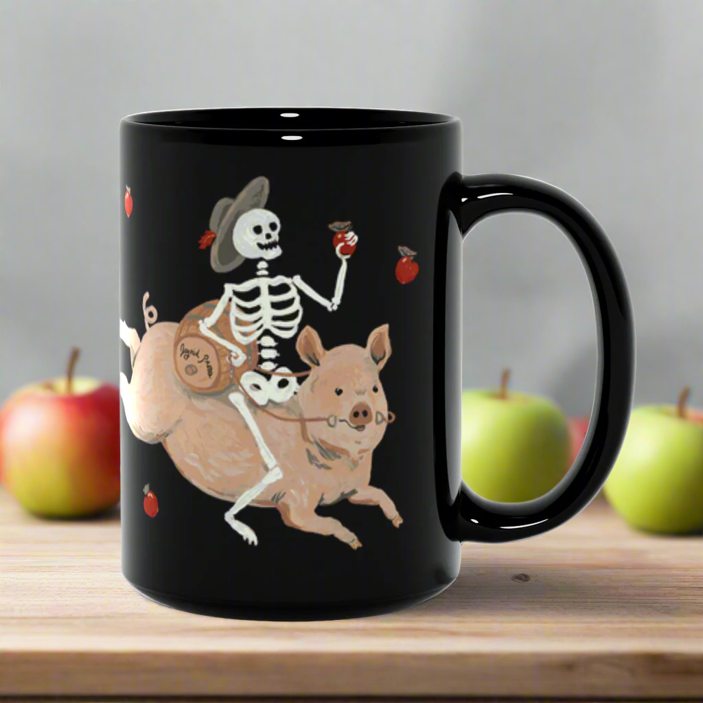 Satisfied Skeleton 15oz Ceramic Mug