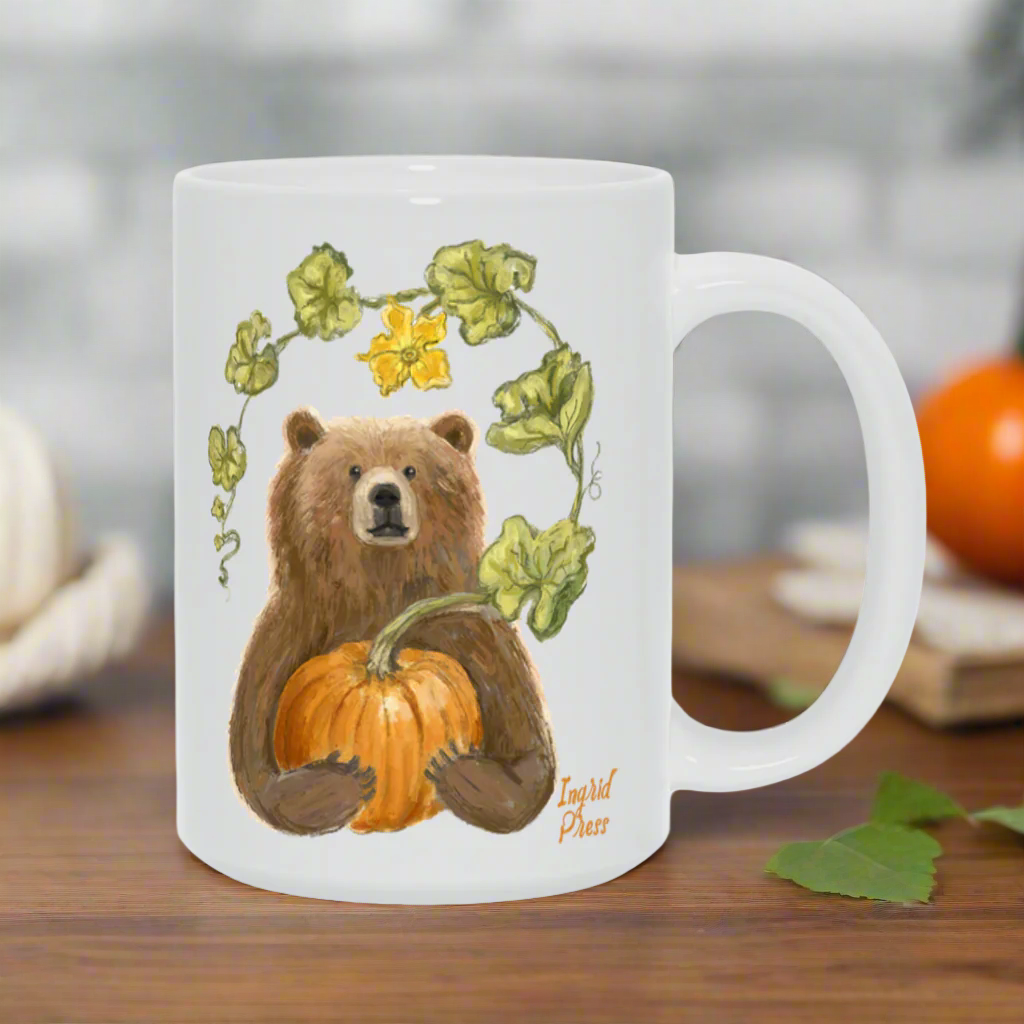 Bear's Pumpkin 15oz Ceramic Mug