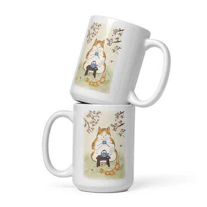 Matcha Cat 15oz Ceramic Mug