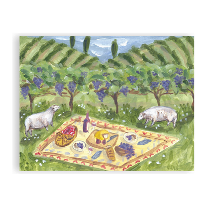 Vineyard Picnic 10 Postcards
