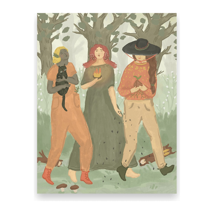 Walking Sisters 10 Postcards