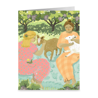 Vineyard Goat Picnic Card