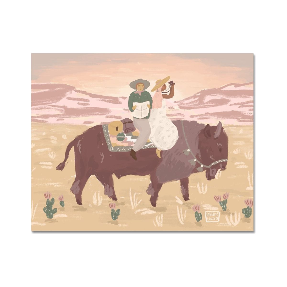 Together Buffalo Paper Print