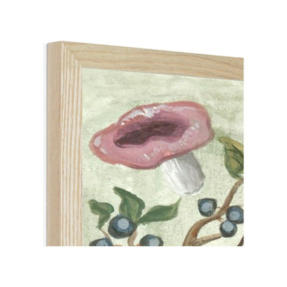 Mushroom Forest Framed Illustration Print