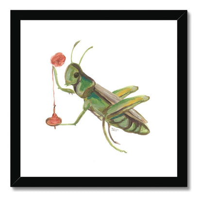 Spinning Grasshopper Framed Illustration Print