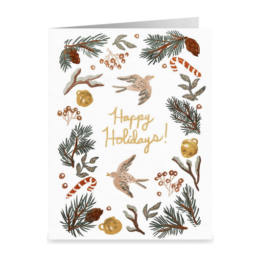 Holiday Wreath Card H-114