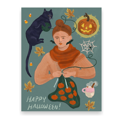 Halloween Girl 10 Postcards