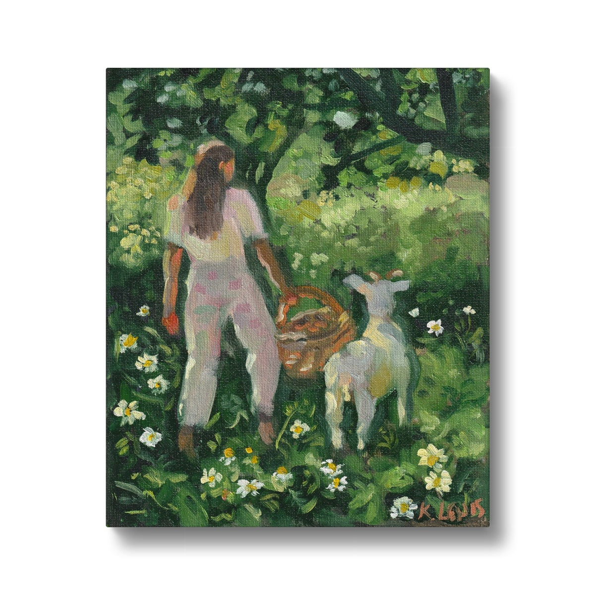 Picnic with Goat canvas print 108-CP
